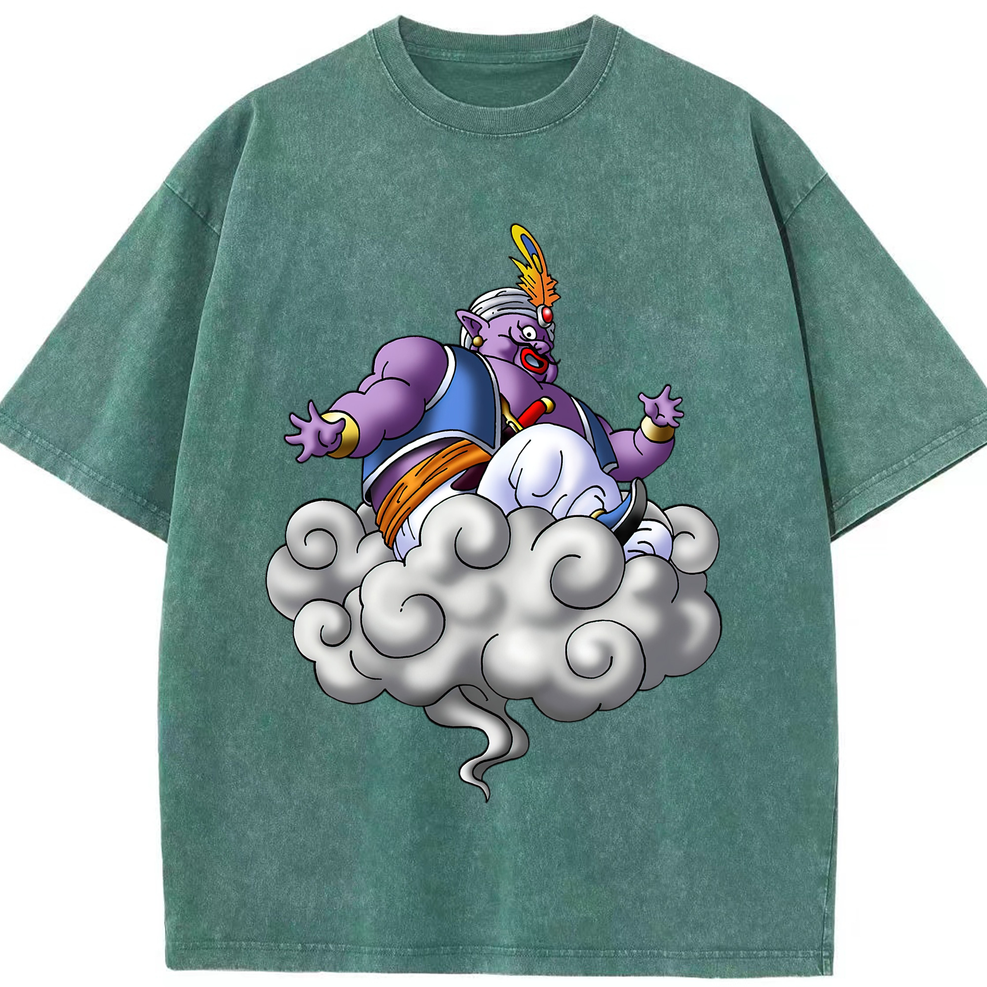 （画像用） ドラゴンクエスト Doragon Kuesuto Dragon Quest 綿100% ヴィンテージ風 半袖Tシャツ（フロントプリント）